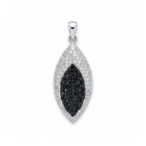 COLGANTE PLATA 925MM CIRCONITAS NEGRAS