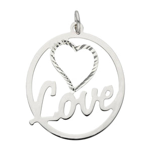 COLGANTE PLATA 925MM LOVE CORAZON