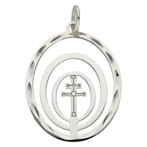 COLGANTE PLATA 925MM CRUZ DE CARAVACA