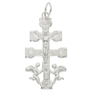 CRUZ PLATA 925MM CARAVACA - 15x28MM