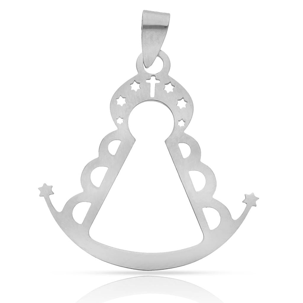 COLGANTE PLATA DE LEY VIRGEN DEL ROCIO - 24x25MM