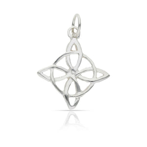 COLGANTE PLATA 925MM NUDO DE BRUJA - 17MM