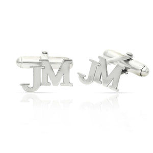 GEMELOS INICIALES PLATA 925MM