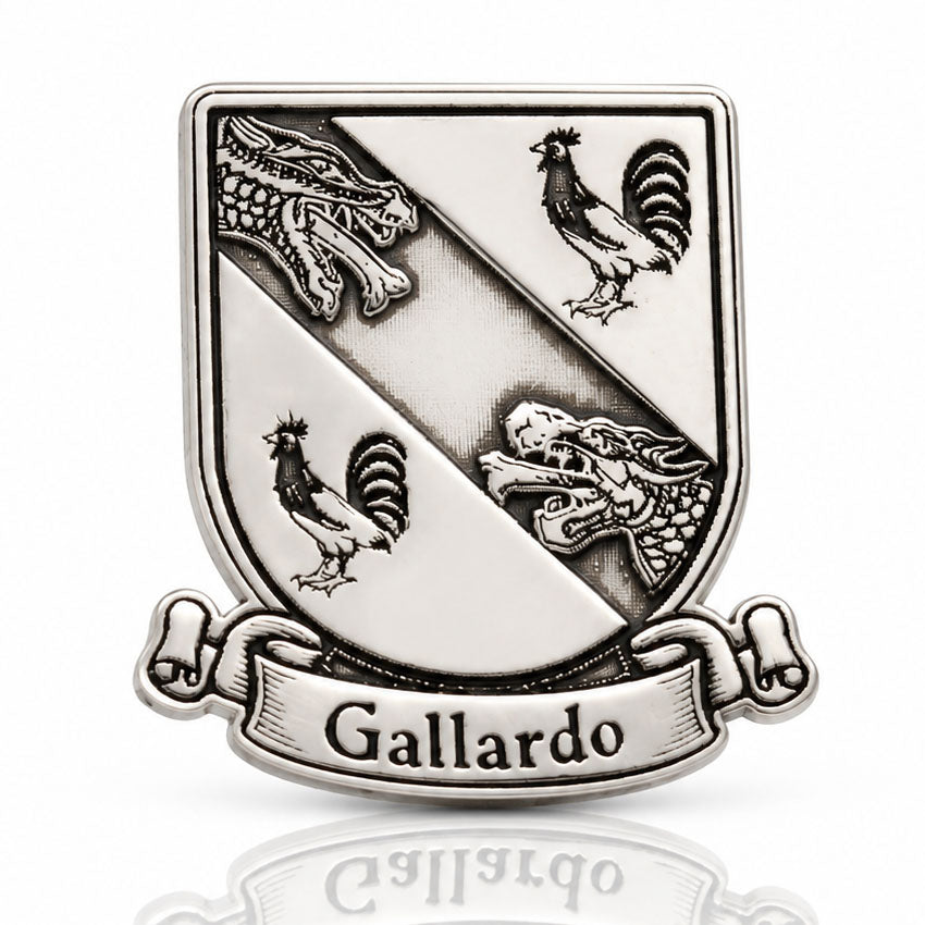 PIN PLATA 925MM ESCUDO HERALDICO ARMAS