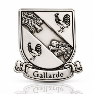 PIN PLATA 925MM ESCUDO HERALDICO ARMAS