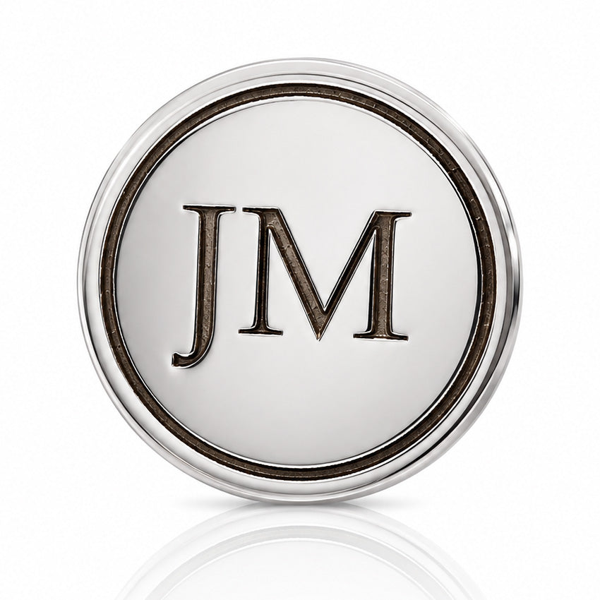 PIN PLATA 925MM INICIALES GRABADAS