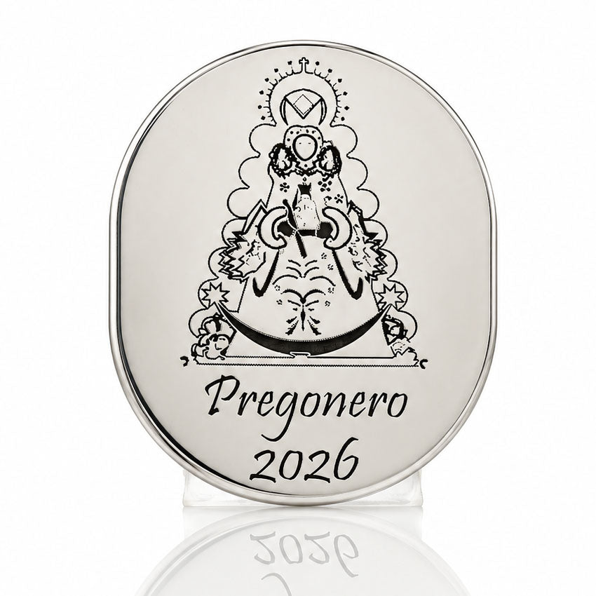 PIN PLATA 925MM OVAL VIRGEN DEL ROCIO