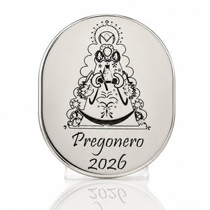 PIN PLATA 925MM OVAL VIRGEN DEL ROCIO