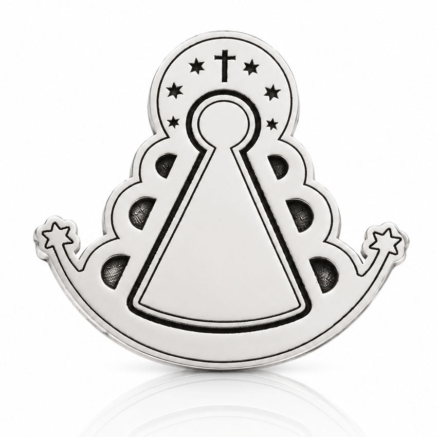 PIN PLATA 925MM VIRGEN DEL ROCIO