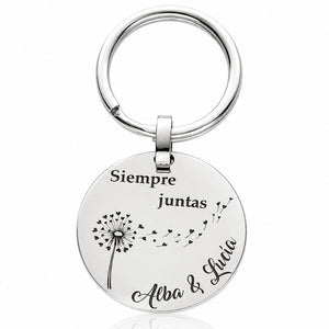 LLAVERO REDONDO PLATA 925MM · SIEMPRE JUNTAS