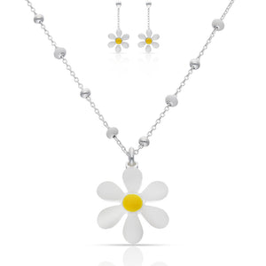 GARGANTILLA PLATA 925MM MARGARITA ESMALTADA