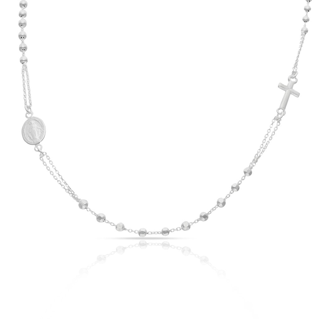 GARGANTILLA PLATA 925MM ROSARIO