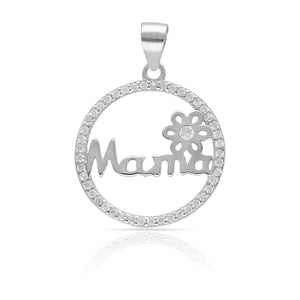 COLGANTE PLATA 925MM MAMA FLOR - 19MM