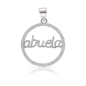 COLGANTE PLATA 925MM ABUELA CIRCONITAS - 20MM
