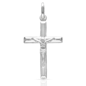 CRUZ PLATA 925MM CON CRISTO - 18x30MM