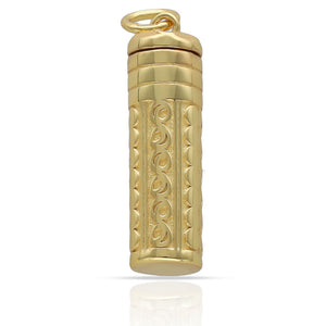 GUARDACENIZAS PLATA CHAPADA EN ORO CILINDRO - 8x27MM