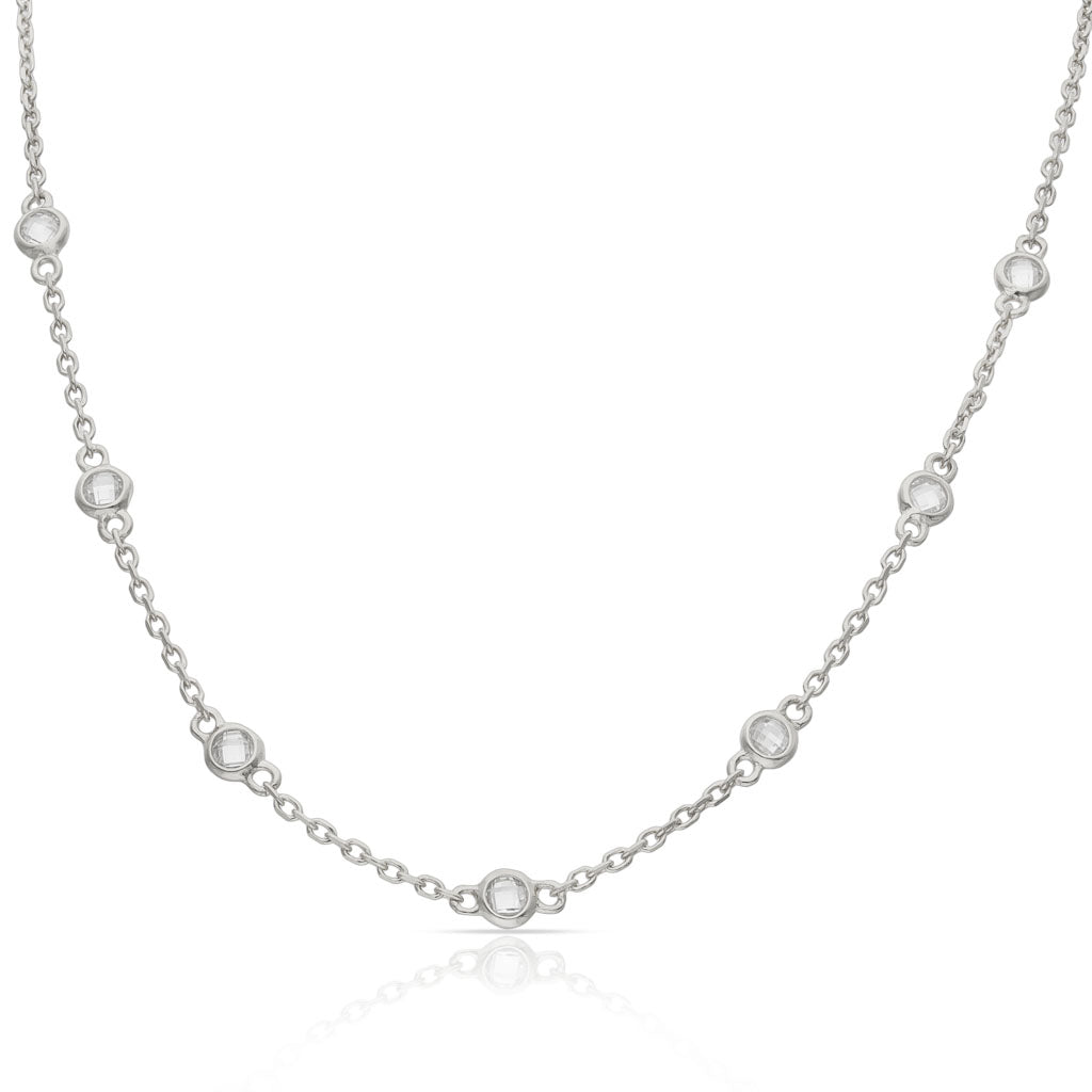 GARGANTILLA PLATA 925MM CHATONES