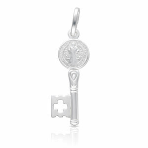 COLGANTE PLATA 925MM LLAVE SAN BENITO - 7x20MM
