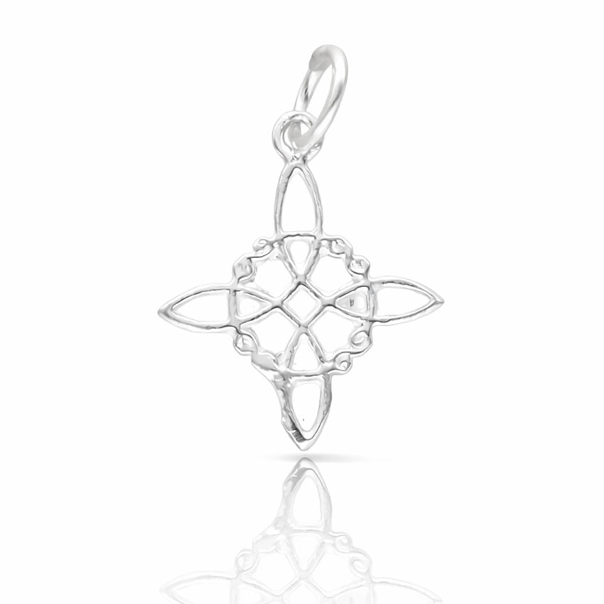 COLGANTE PLATA 925MM NUDO DE BRUJA - 13MM