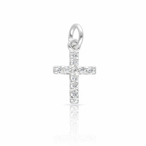 CRUZ PLATA 925MM CIRCONITAS - 9x18MM