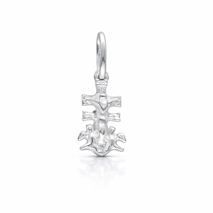 CRUZ PLATA 925MM CARAVACA PEQUEÑA CRISTO RELIEVE - 5x12MM