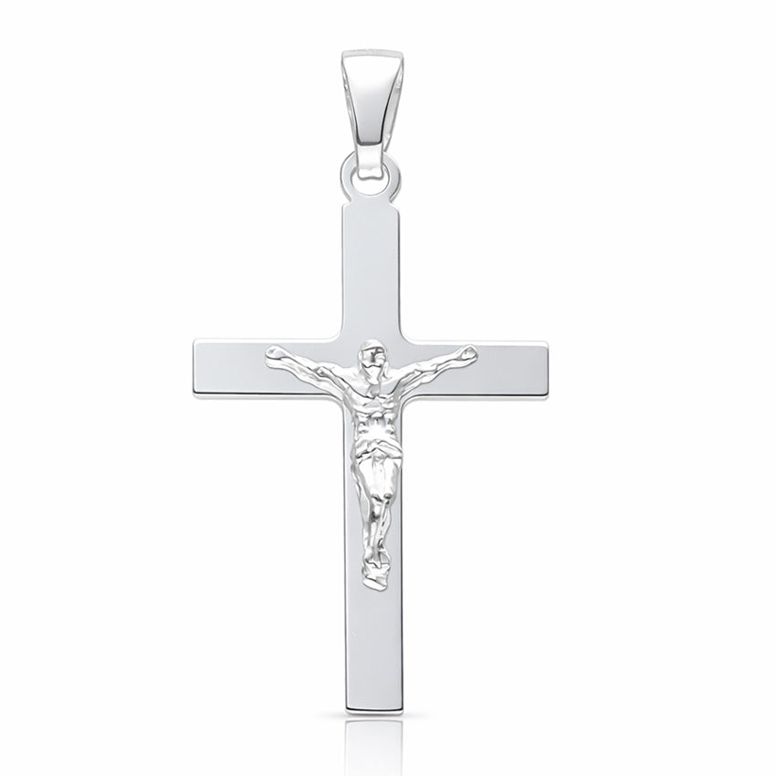 CRUZ PLATA 925MM CRISTO - 20x34MM