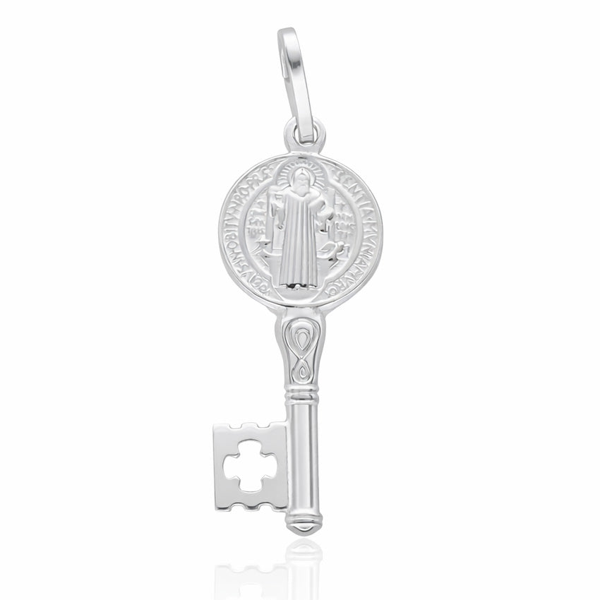 COLGANTE PLATA 925MM LLAVE SAN BENITO GRANDE - 10x26MM