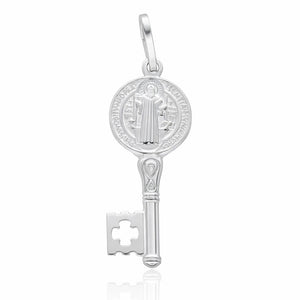 COLGANTE PLATA 925MM LLAVE SAN BENITO GRANDE - 10x26MM