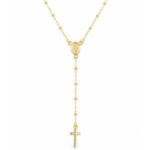 GARGANTILLA ROSARIO PLATA CHAPADA EN ORO - BOLAS 1.50MM