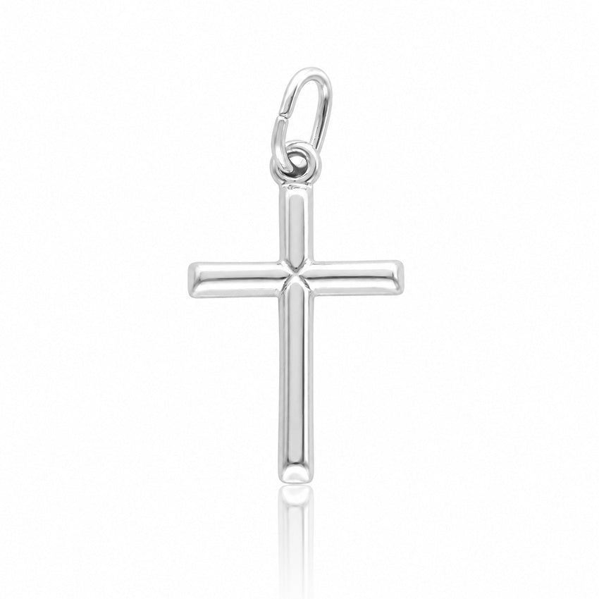 CRUZ PLATA 925MM PALO LISO - 16x26MM