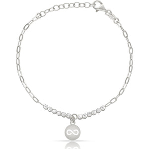 PULSERA PLATA 925MM INFINITO + CIRCONITAS