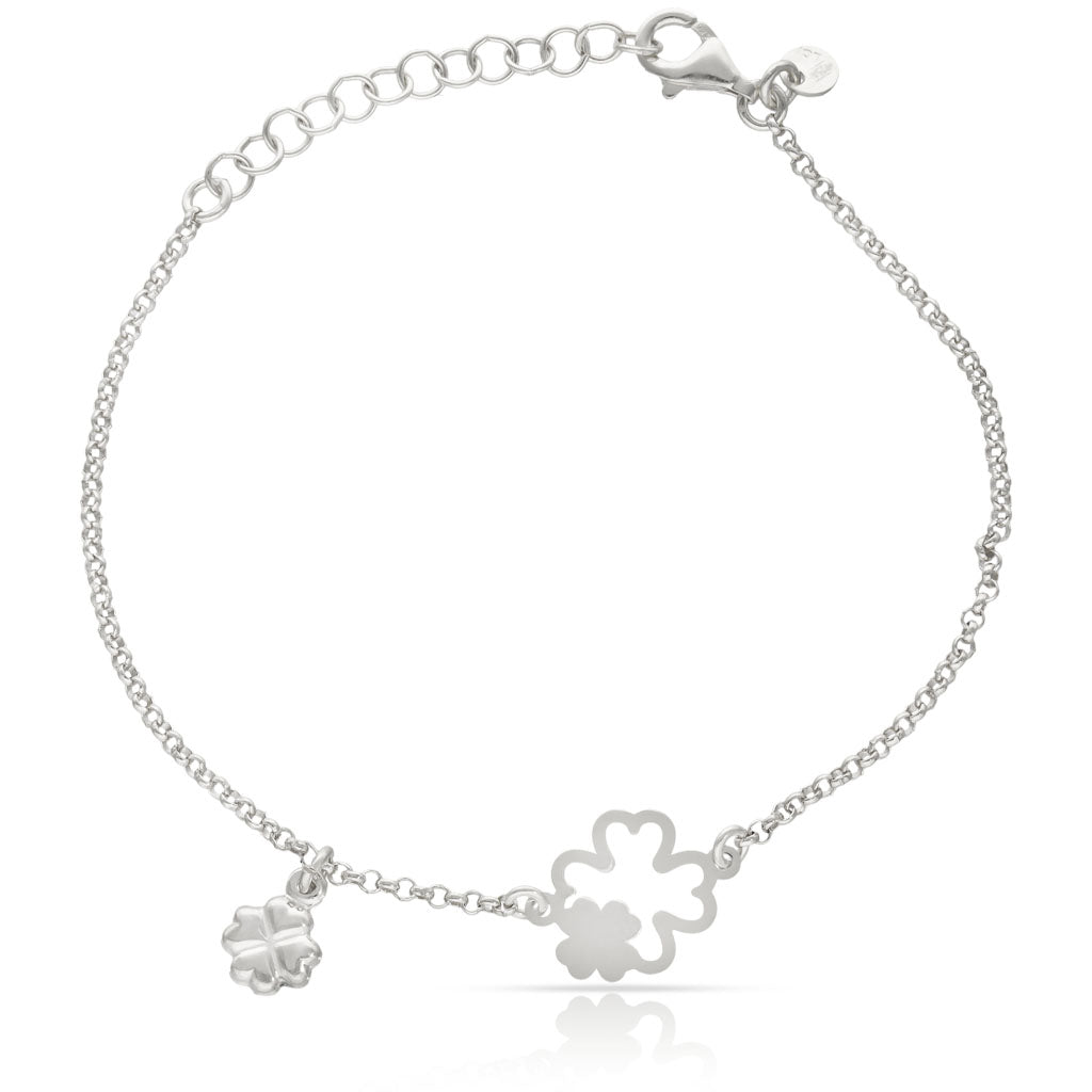 PULSERA PLATA 925MM TREBOL DE LA SUERTE