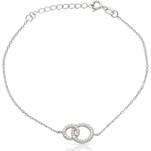 PULSERA PLATA 925MM 2 ALIANZAS CIRCONITAS