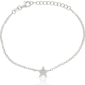 PULSERA PLATA 925MM ESTRELLA CIRCONITAS
