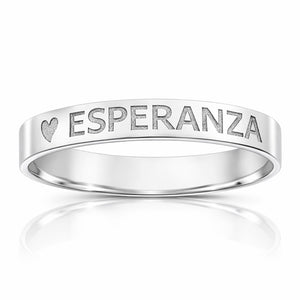 SORTIJA PLATA 925MM CORAZON + NOMBRE