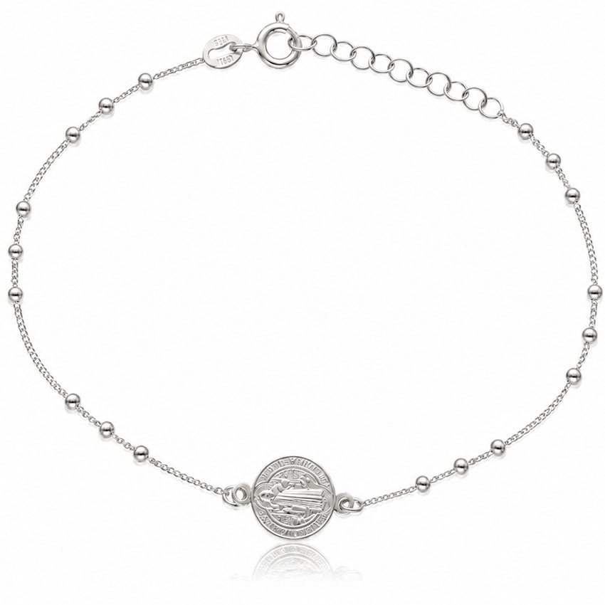 PULSERA PLATA 925MM SAN BENITO + BOLAS