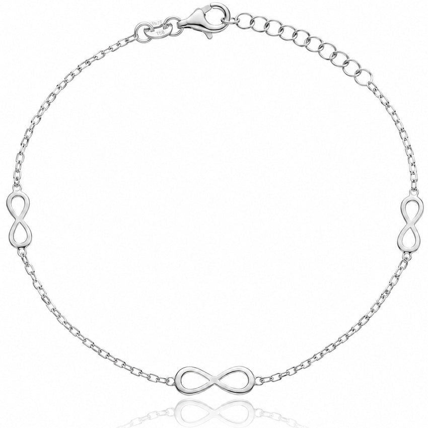 PULSERA PLATA 925MM 3 INFINITOS