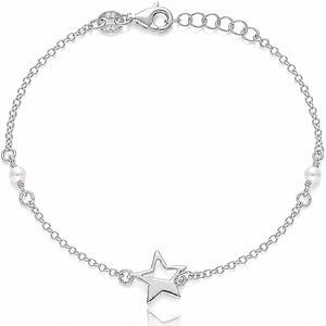 PULSERA PLATA 925MM ESTRELLA + PERLAS
