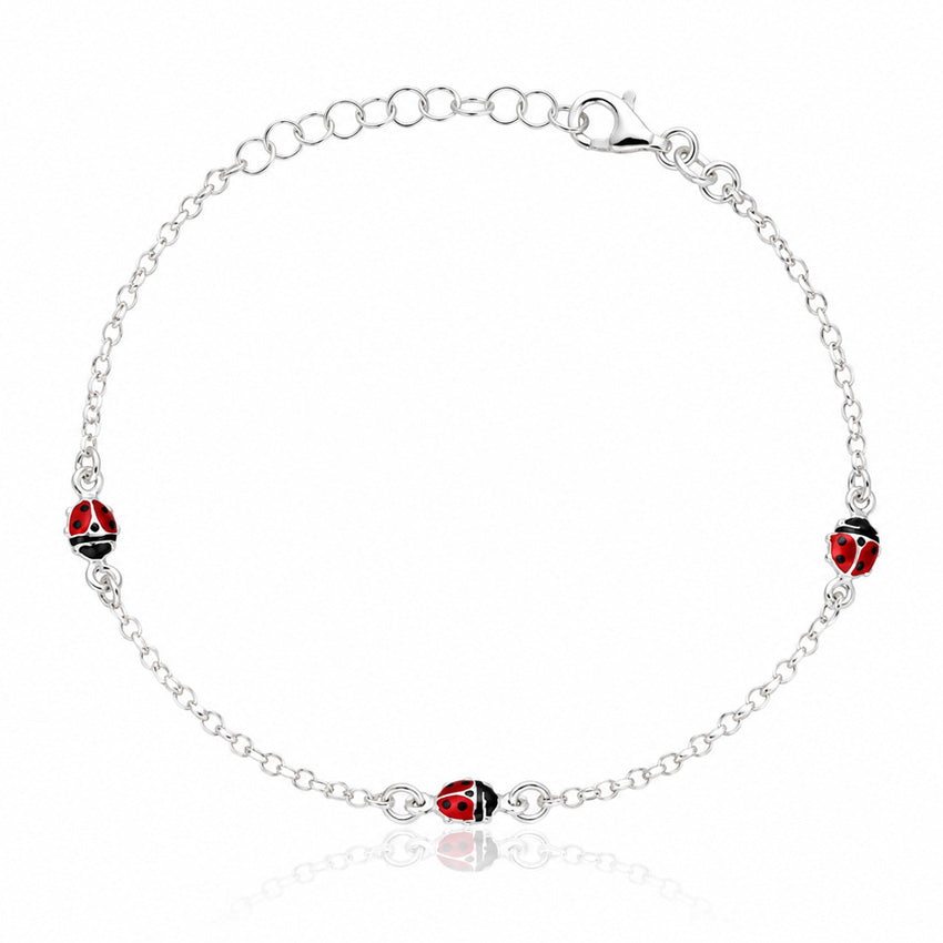 PULSERA PLATA 925MM MARIQUITAS PEQUEÑAS