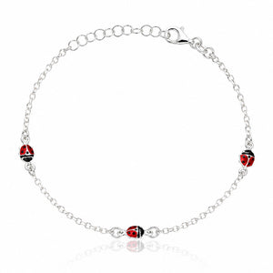 PULSERA PLATA 925MM MARIQUITAS PEQUEÑAS