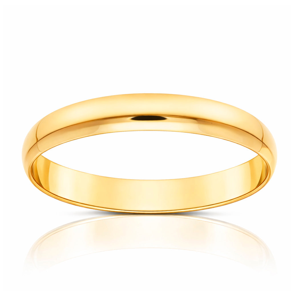 ALIANZA ORO 18KL LISA MEDIA CAÑA - 3MM