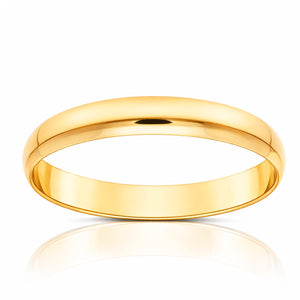 ALIANZA ORO 18KL LISA MEDIA CAÑA - 3MM