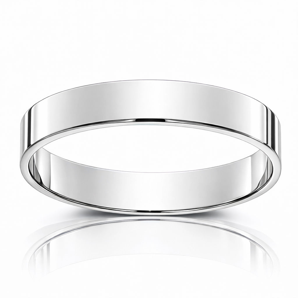 ALIANZA ORO BLANCO 18KL - 4MM
