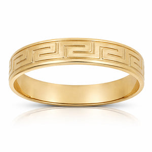 ALIANZA ORO 18KL TALLADA GRECA - 5MM