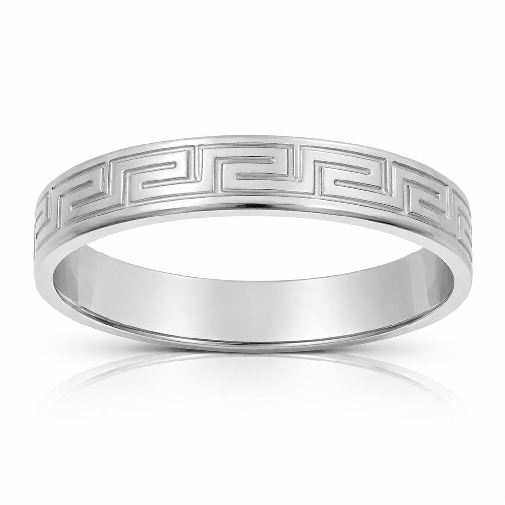 ALIANZA ORO BLANCO 18KL -  4MM