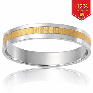 ALIANZA ORO 18KL BICOLOR - 4MM