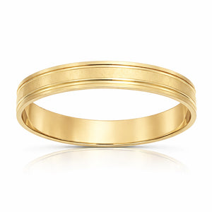 ALIANZA ORO 18KL MATE - BRILLO - 3.50MM