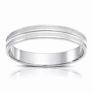 ALIANZA ORO BLANCO 18KL - 4MM