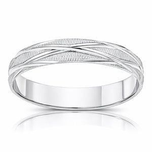 ALIANZA ORO BLANCO 18KL - 4MM