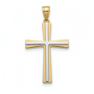 CRUZ ORO 18KL BICOLOR - 22X32MM